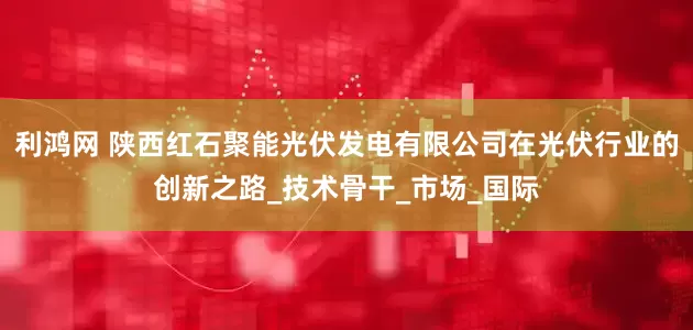 利鸿网 陕西红石聚能光伏发电有限公司在光伏行业的创新之路_技术骨干_市场_国际
